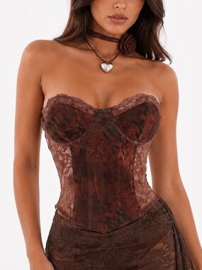 Outcast Lace Up Corset Top - Size S